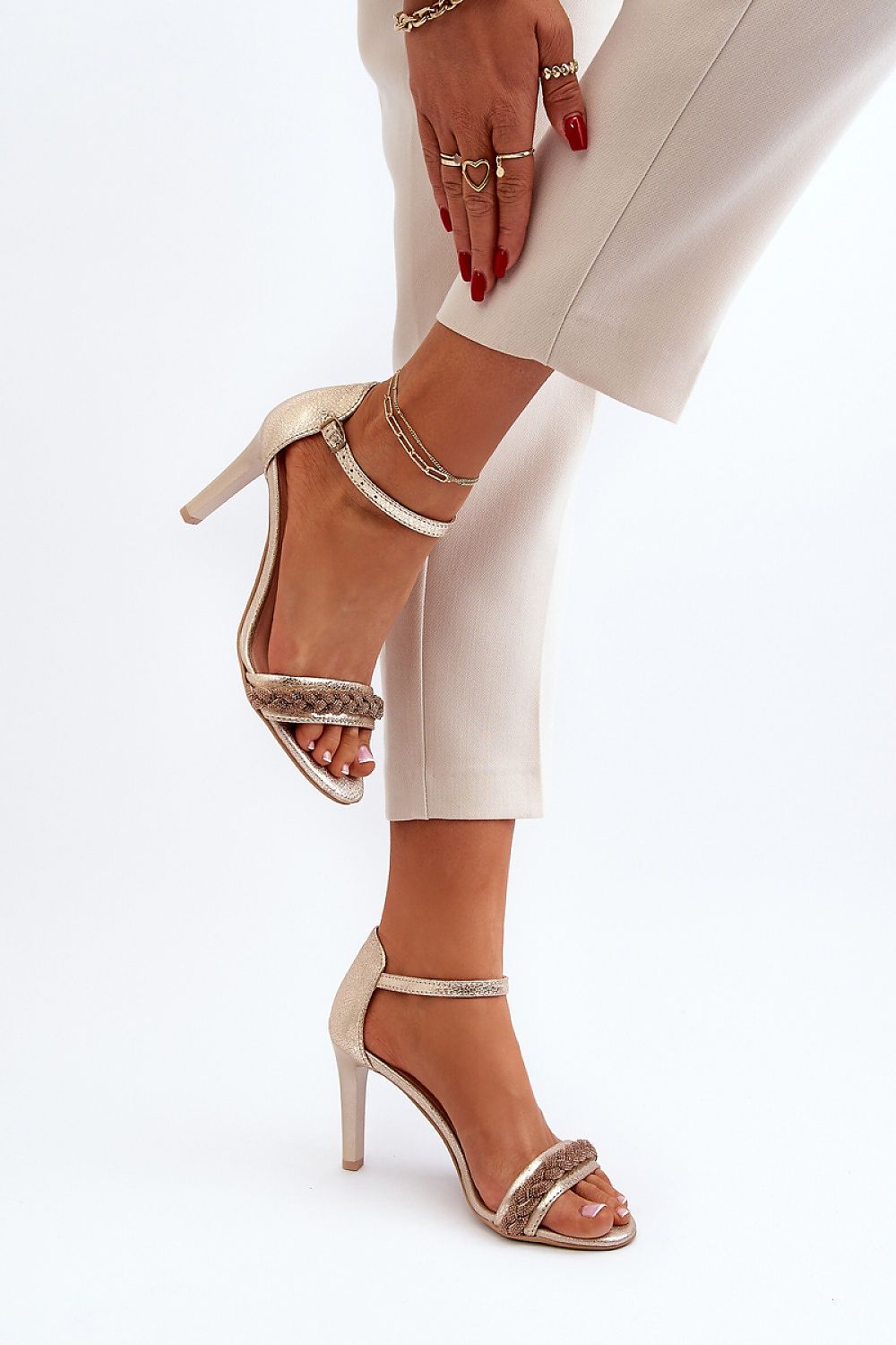 sandalen op hak model 194688 Step in style