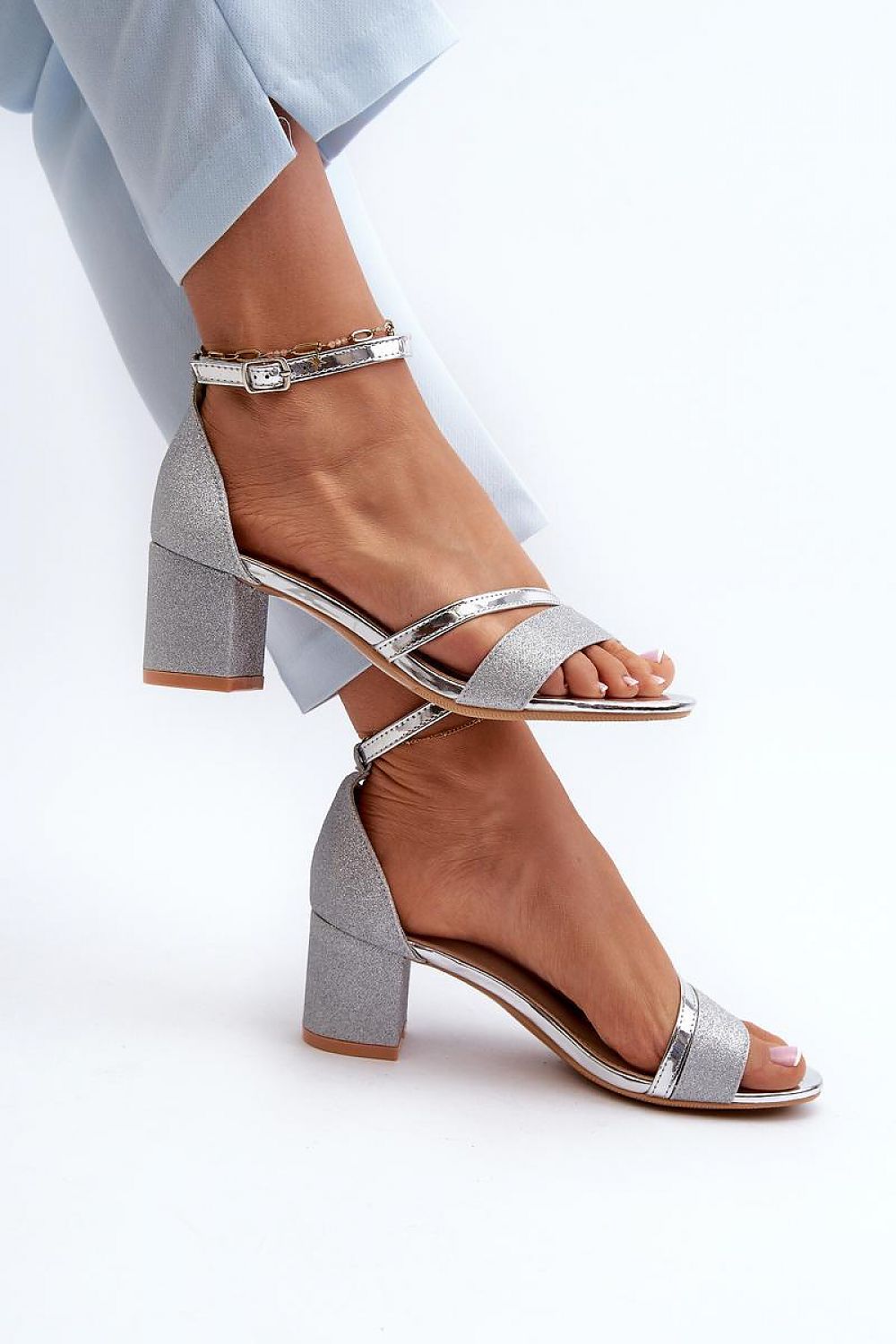 sandalen op hak model 196654 Step in style