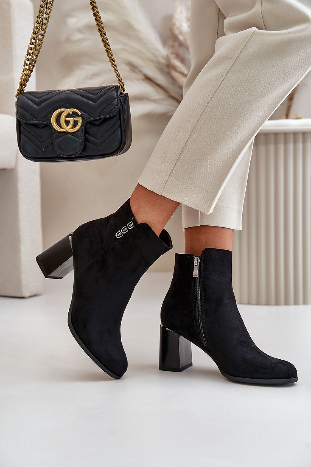 Laarsjes met hoge hak model 199847 Step in style