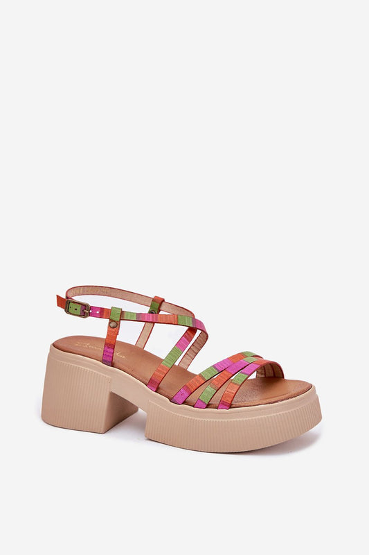 sandalen op hak model 215023 Step in style