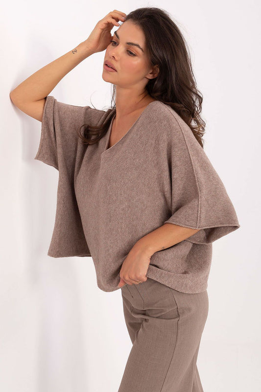Trui met korte mouwen model 216681 Italy Moda