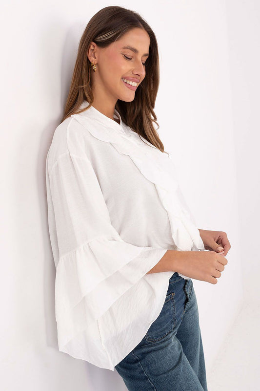Overhemd met lange mouwen model 220229 Rue Paris