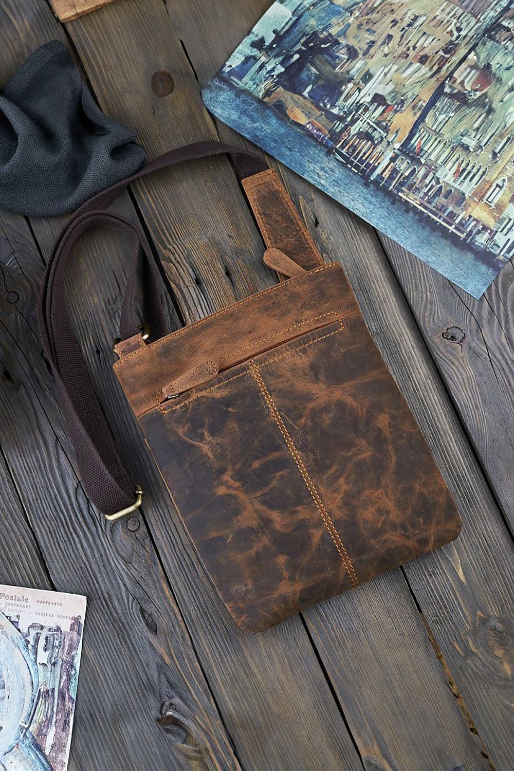  Handtas uit natuurlijke huid model 191538 Galanter 