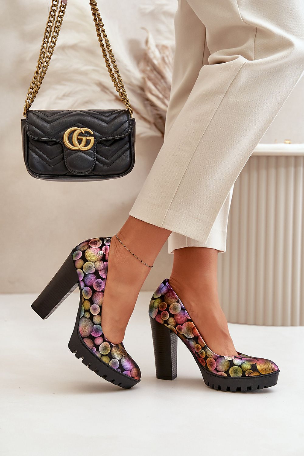  Pumps met dikke hak model 199812 Step in style 