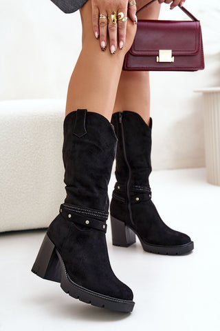  Laarzen met hoge hakken model 201023 Step in style 