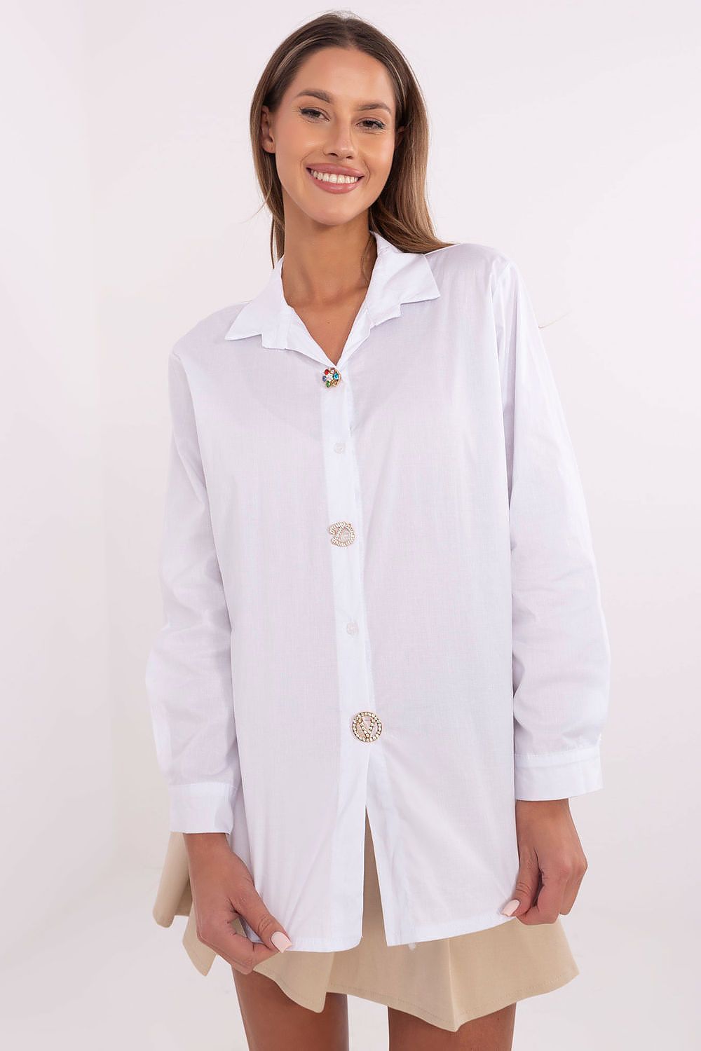  Overhemd met lange mouwen model 204395 Italy Moda 