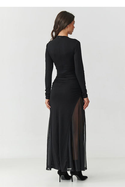  Lange jurk model 218109 Makadamia 