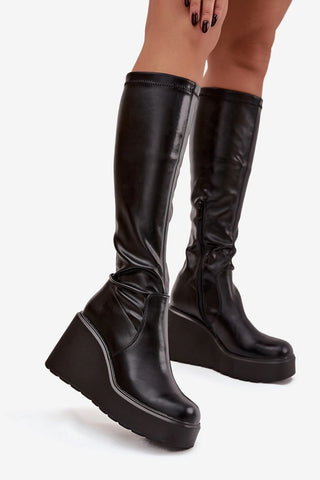  Laarzen met sleehak model 220718 Step in style 