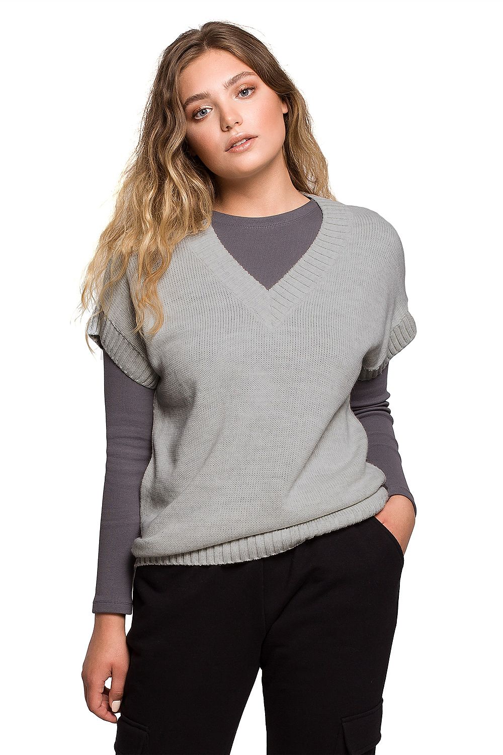  mouwloze trui model 157585 BE Knit 