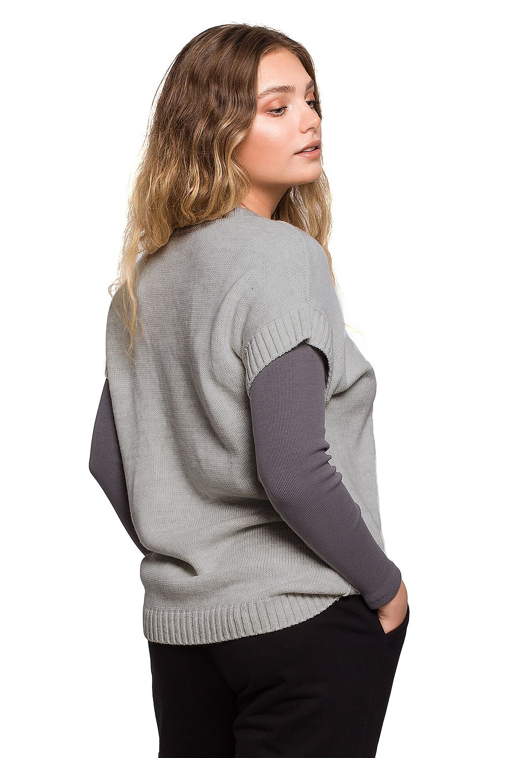  mouwloze trui model 157585 BE Knit 
