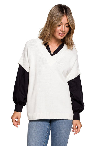  mouwloze trui model 157586 BE Knit 