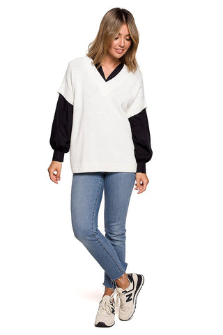  mouwloze trui model 157586 BE Knit 