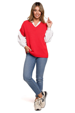  mouwloze trui model 157587 BE Knit 