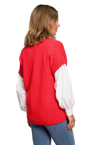  mouwloze trui model 157587 BE Knit 
