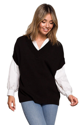  mouwloze trui model 157588 BE Knit 