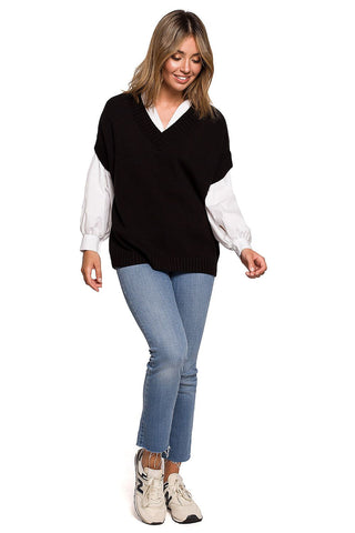  mouwloze trui model 157588 BE Knit 